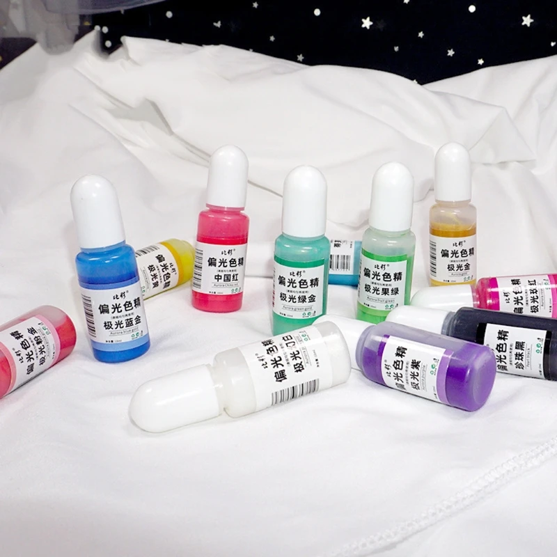 

12 Color Epoxy Resin Pigment Pearl Liquid Resin Colorant Polarizing Pigment Kit