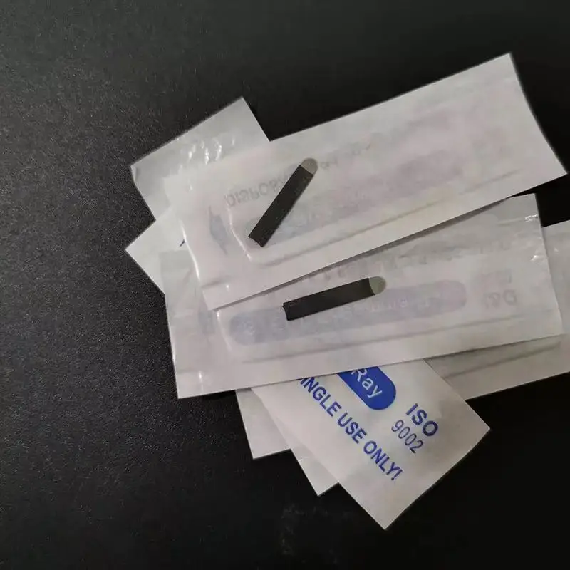 500 шт. Laminas Nano 0 18 мм микроблейдинг черный 12/14/16/18 гибкие U-образные иглы для