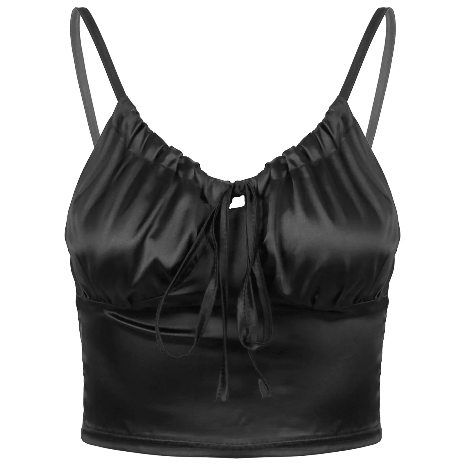 Женский плиссированный топ без рукавов на шнуровке | Тематическая одежда и