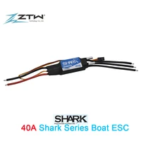 ztw shark 40a bec waterproof brushless prammable esc for boat with water cooling