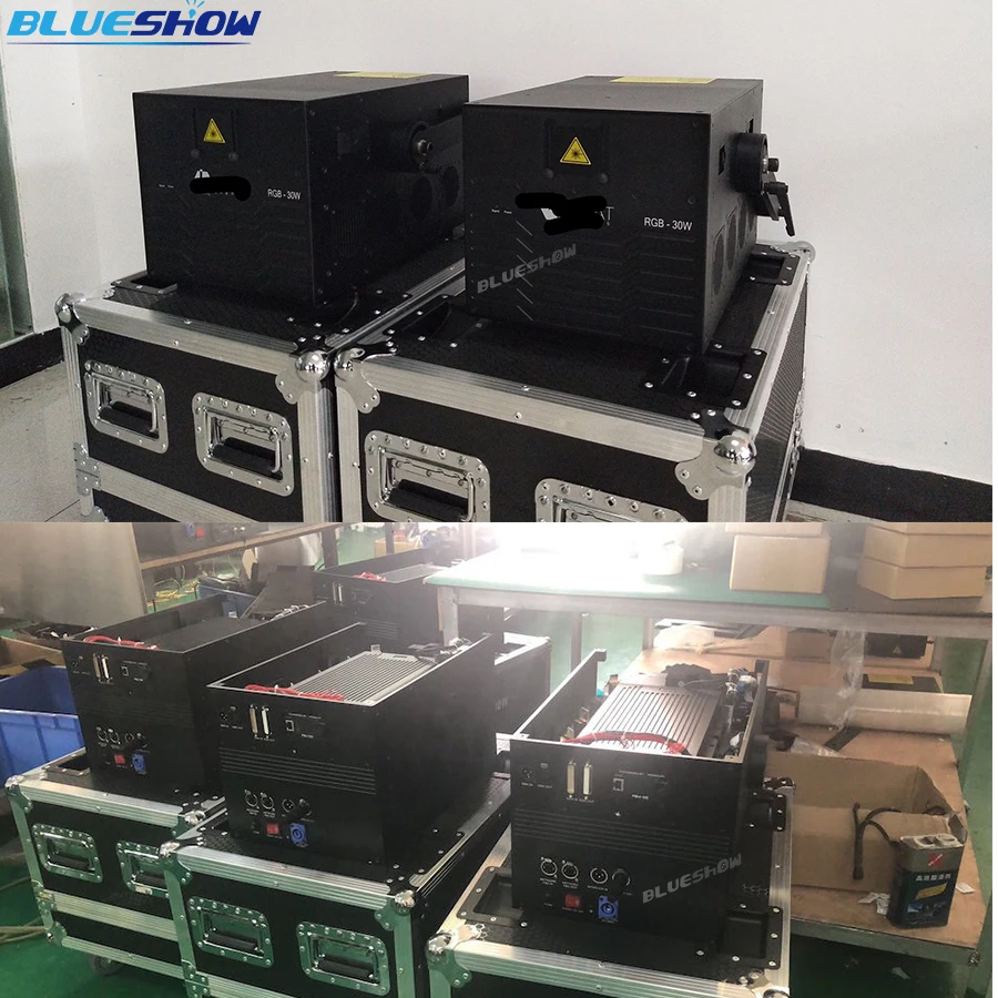 Большой мощный лазер 30 Вт RGB анимационный шоу светильник Профессиональный ILDA