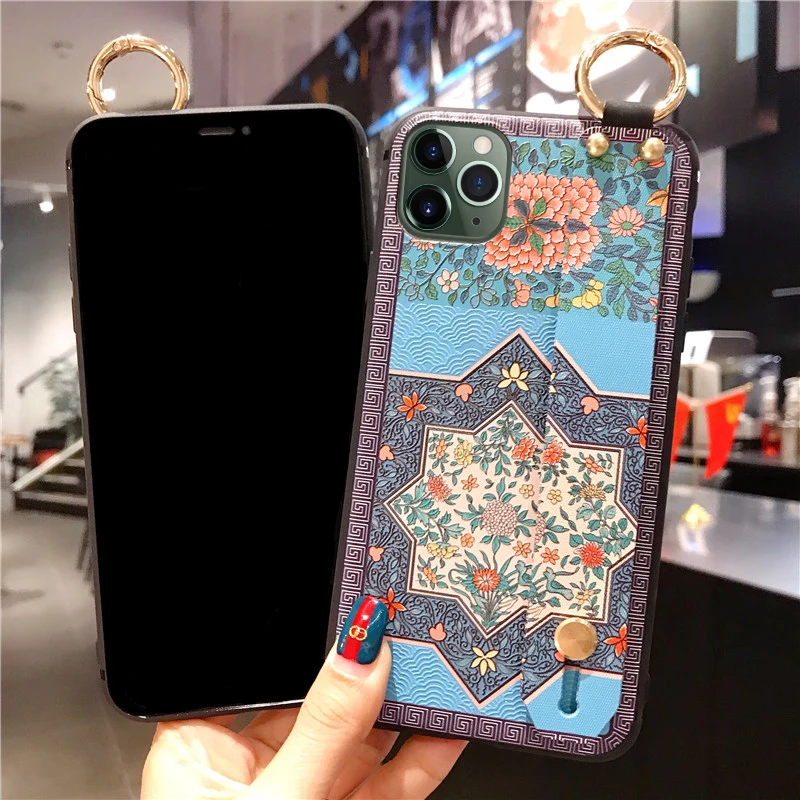 SoCouple Чехол-держатель для телефона для iphone XR X Xs max 11 Pro Max чехол для iphone 7 8 6 6s plus ремешок на запястье Мягкий ТПУ чехлы накладки