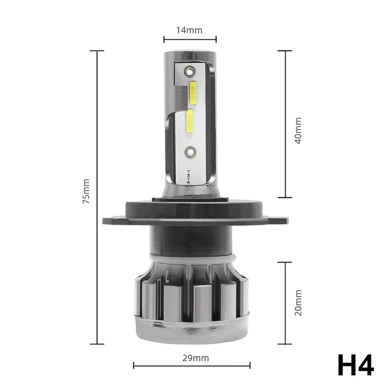 Ароуз H11 9005 H1 H3 H7 60 Вт 12000LM 6000 К CSP светодиодная фара H4 Hi короче спереди и длиннее сзади) Автомобильный светодиодный фары для авто светодиодный лампа светильник 12v24v