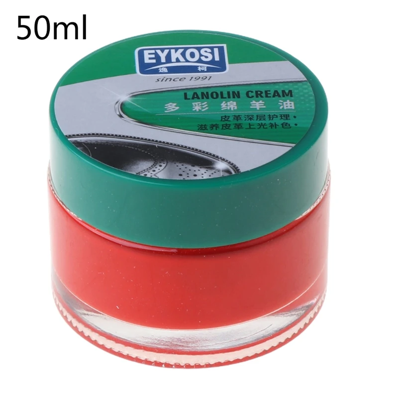 

50ml Red Leather Paint Shoe Cream Coloring for Bag Leather Dye Repair