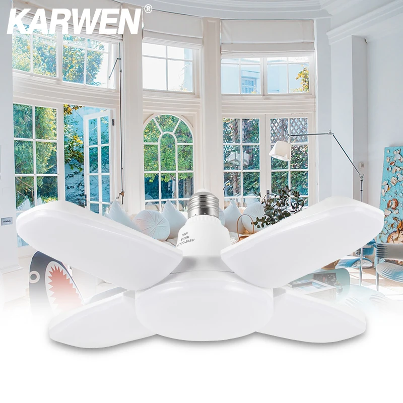 Светодиодная Складная Лампа в виде листьев 30/40/45/60 Вт|Светодиодные лампы и трубки|