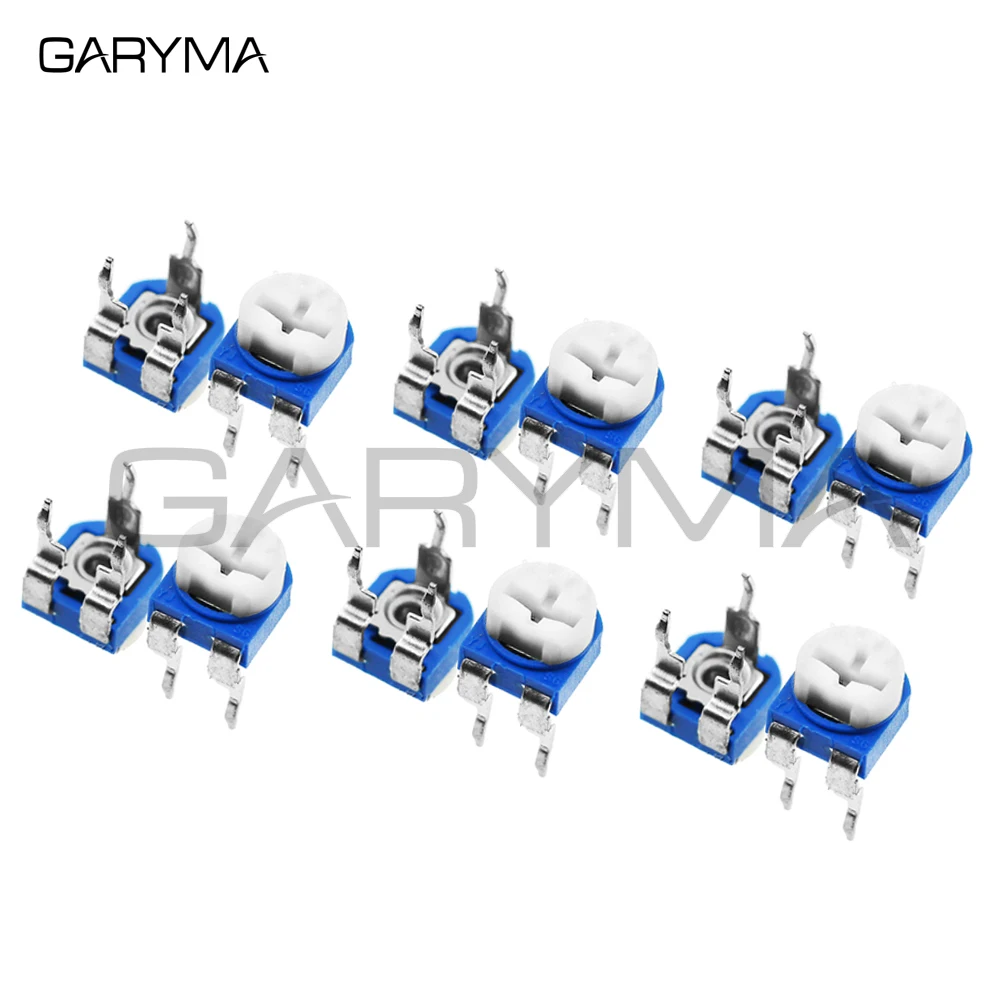 10pcs RM065 RM-065 100 200 500 1K 2K 5K 10K 20K 50K 100K 200K 500K 1M ohm Trimpot Trimmer Potentiometer Variable Resistor - купить по