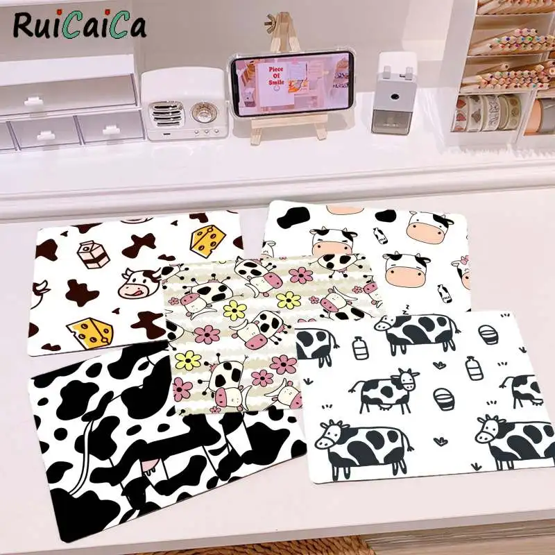 

Компьютерные коврики для мыши RuiCaiCa с милым рисунком коровы, Лидер продаж, оптовая продажа, игровой коврик для мыши