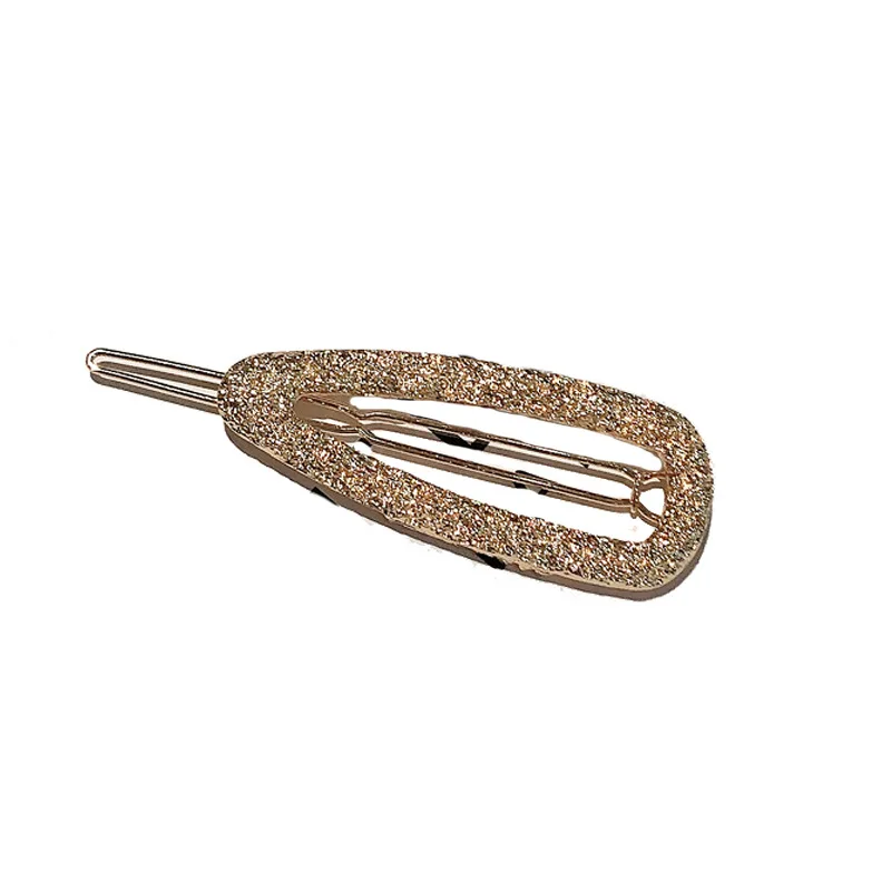 Женская металлическая заколка для волос золотистая прямоугольная аксессуары