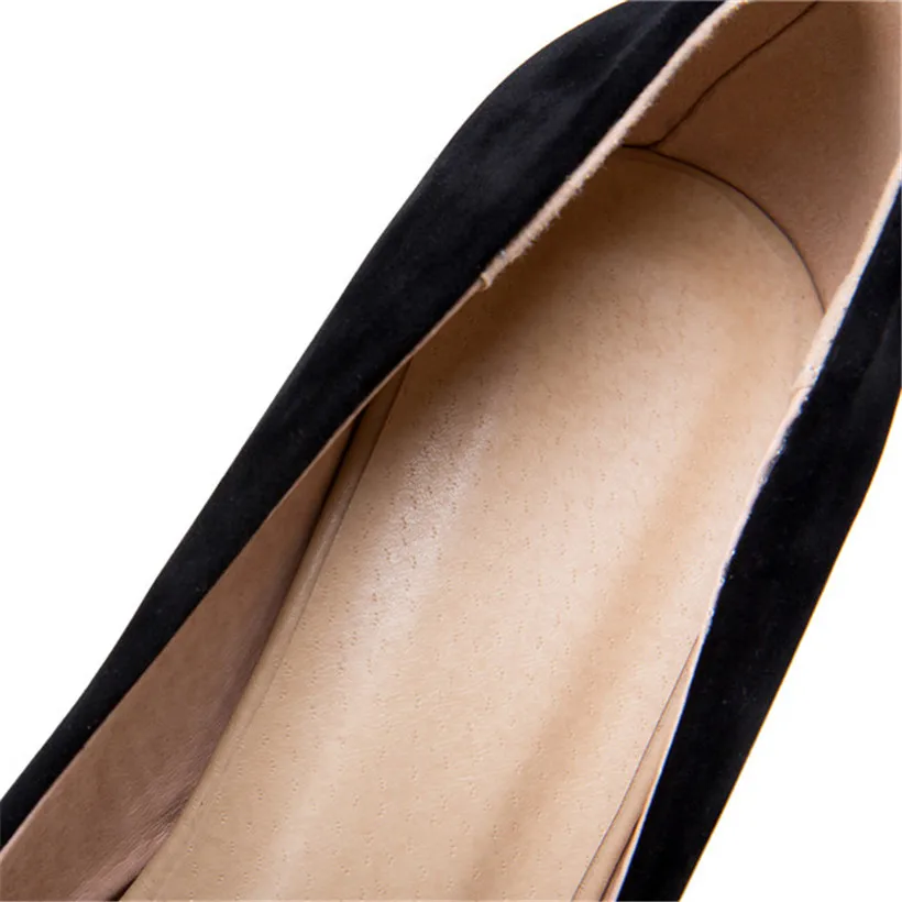 Туфли-лодочки женские с бантом флоковые на высоком блочном каблуке 6 см