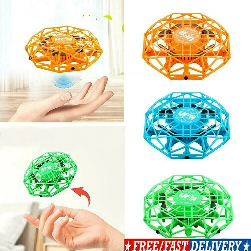 Мини летающий вертолет НЛО Радиоуправляемый Дрон 360 ° вращающийся умный мини для