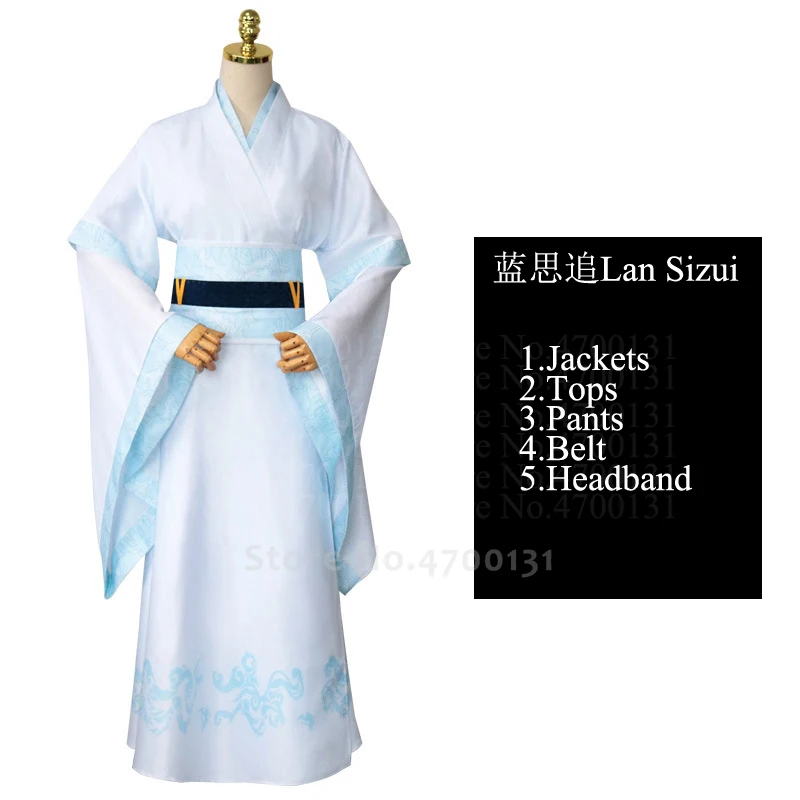 

TV Cosplay Mo Dao Zu Shi The Untamed Wei Wuxian Ying Lan Wangji Jiang Cheng Costume Men Chinese Traditional Hanfu Robe Tang Suit