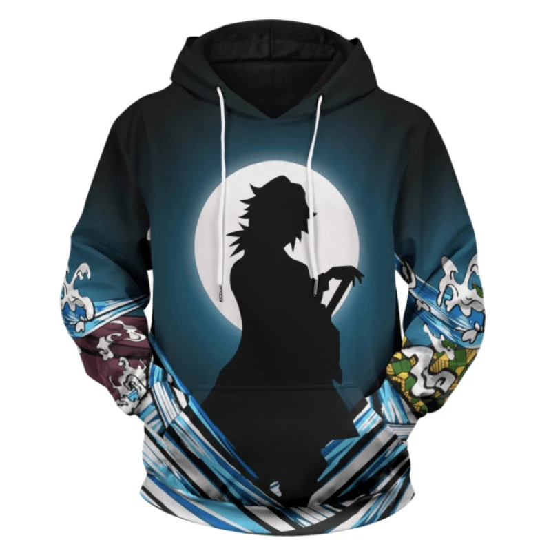 

Anime Demon Slayer Peripheral Hooded 3D Digital Printing Sweater Headgear Sweatshirt Costumes Clothes