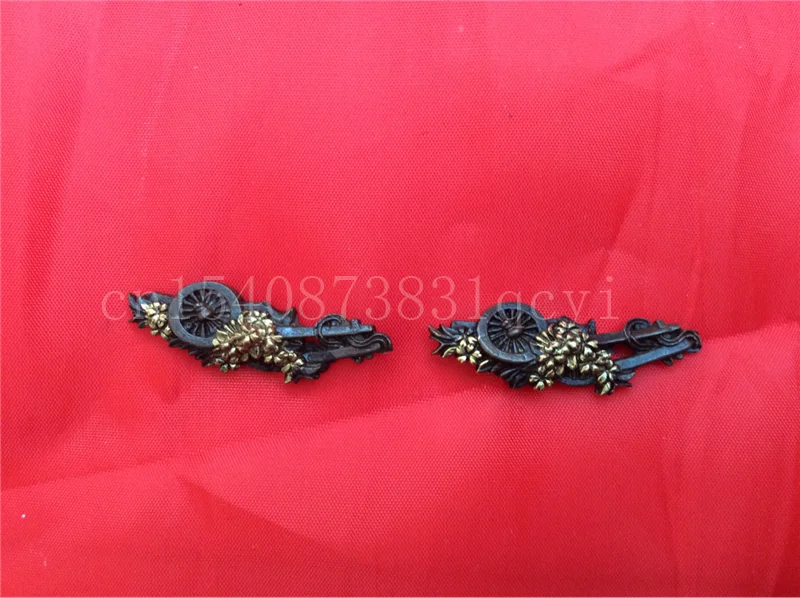 Двухцветный Позолоченный Цветочный круг menuki для японской катаны вакидзаси Танто