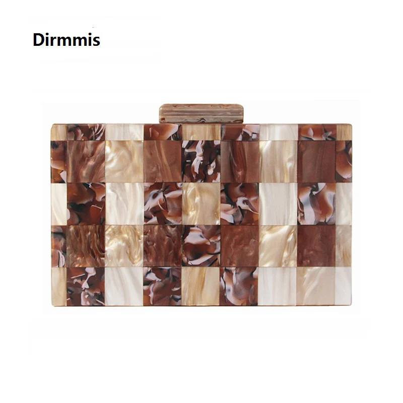 Брендовая модная дизайнерская женская вечерняя акриловая сумка в стиле пэчворк