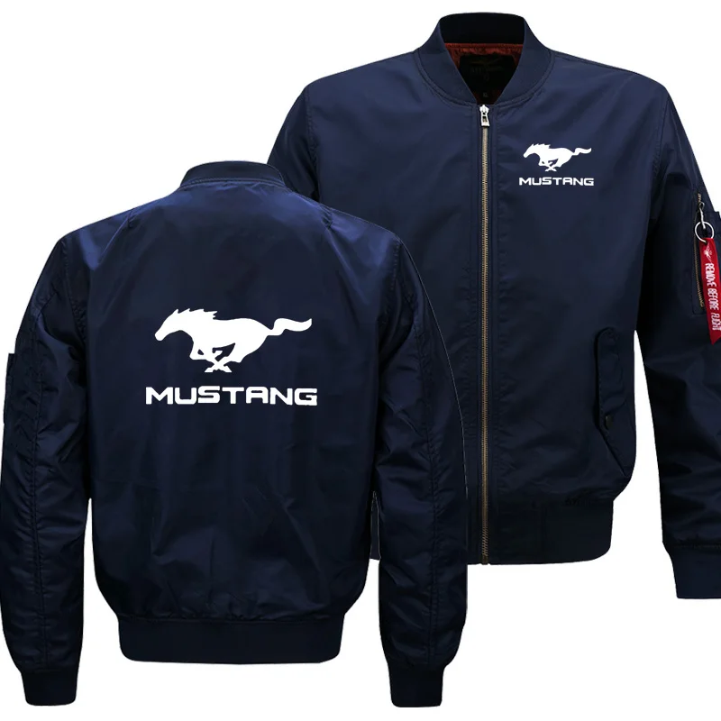 

2020 Mens Flying jacket Wintter Warm Slim Fit Fly Pilot jacket men Mustang Car Logo Sweatshirt Hip Hop Harajuku Male Clothing K