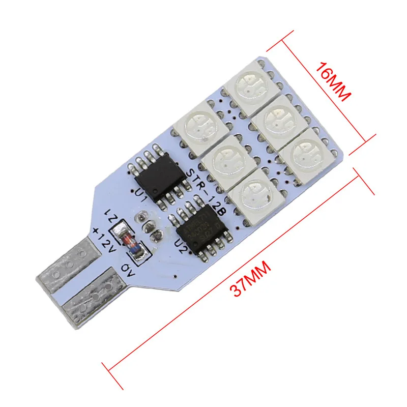 Дропшиппинг 1 пара RGB 5050 12SMD Автомобильный светодиодный пульт дистанционного