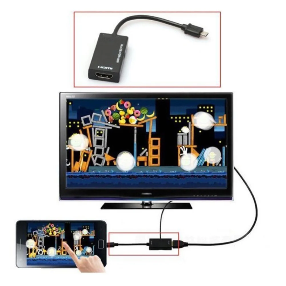 Кабель с разъемом типа C и Micro USB Для HDMI 1080P HD аудио видео для TV Конвертеры адаптеры