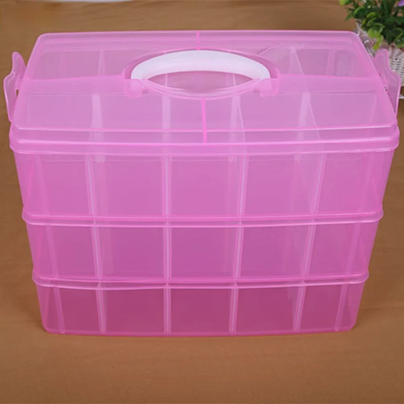 

3 layers 30 grid removable storage box in a covered storage box king tights toy Lego plastic storage box