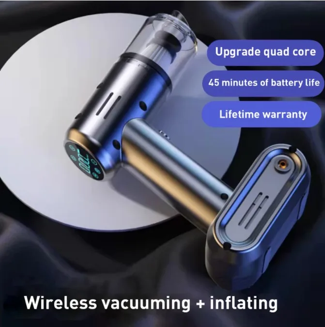 Портативный автомобильный пылесос 4 в 1 с воздушным компрессором 12 В насос для шин