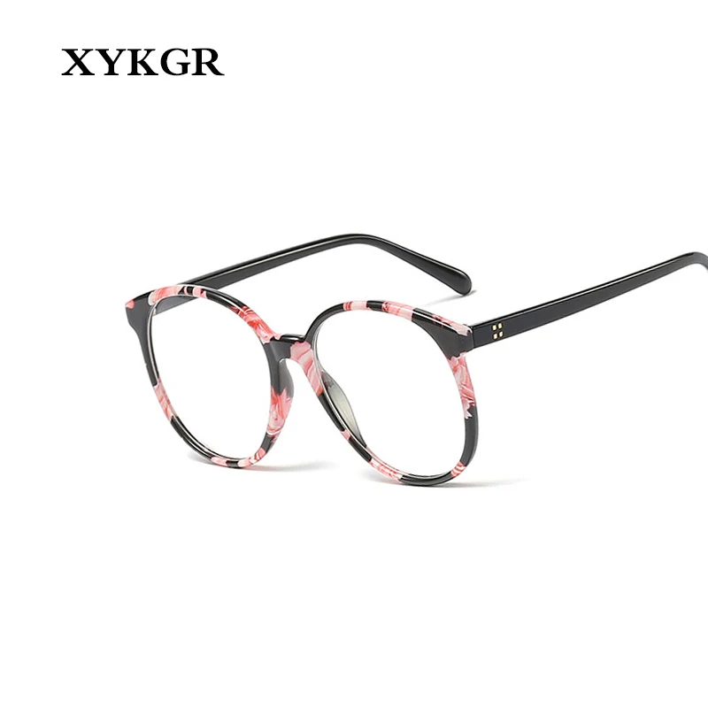 XYKGR тренд круглая рамка в стиле ретро женские очки женская большая оправа дикая