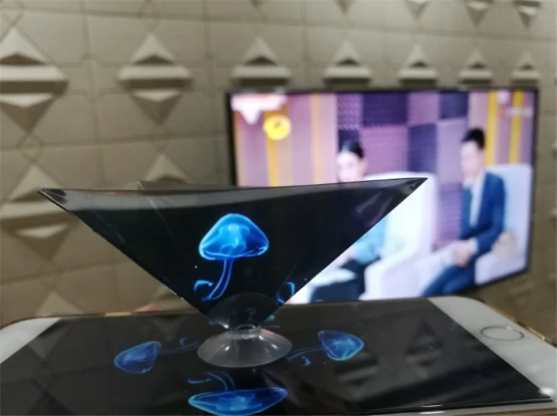 3D Голограмма Пирамида дисплей проектор видео Стенд Универсальный для смартфонов Прямая поставка