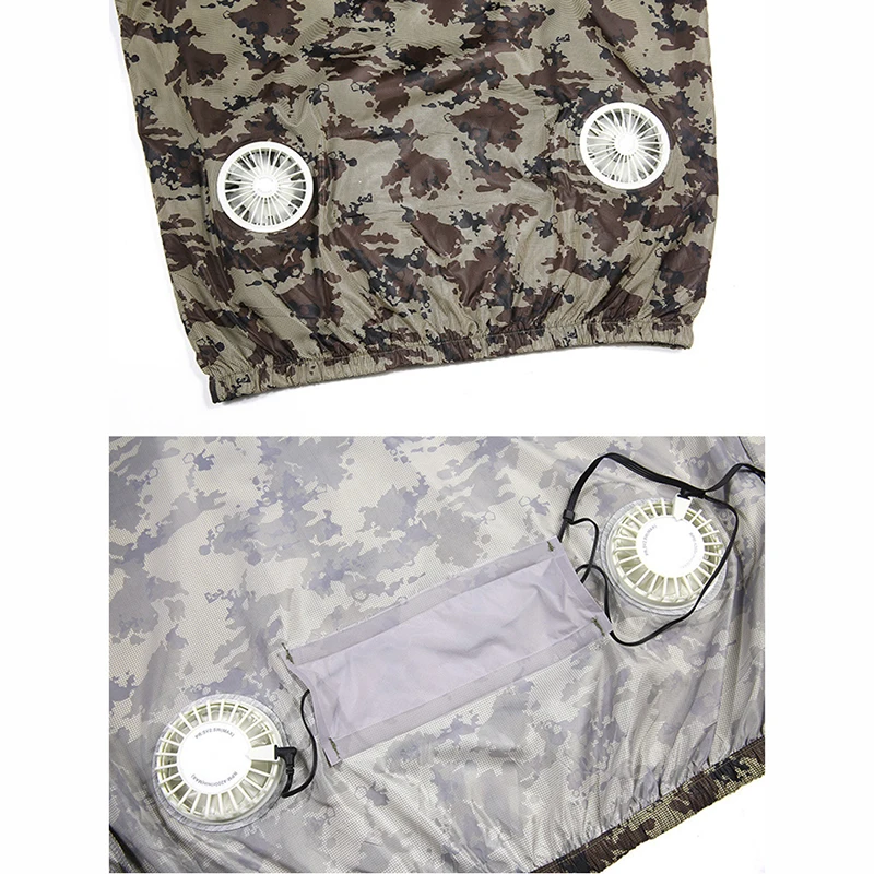 

Intelligent cooling clothing camouflage sunscreen clothing skin clothing anti splash clothing USB fan air conditioning clothing