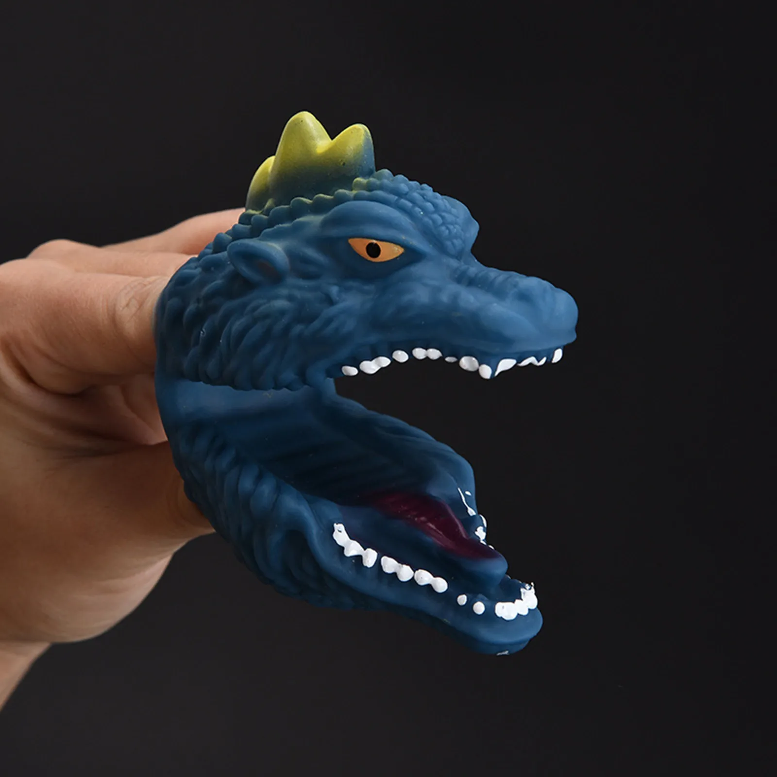 

Children's Soft Rubber Dinosaur Hand Animal Hand Puppets Role Playing Children's Realistic Dinosaur Head Gloves Plush Toy Gift#L