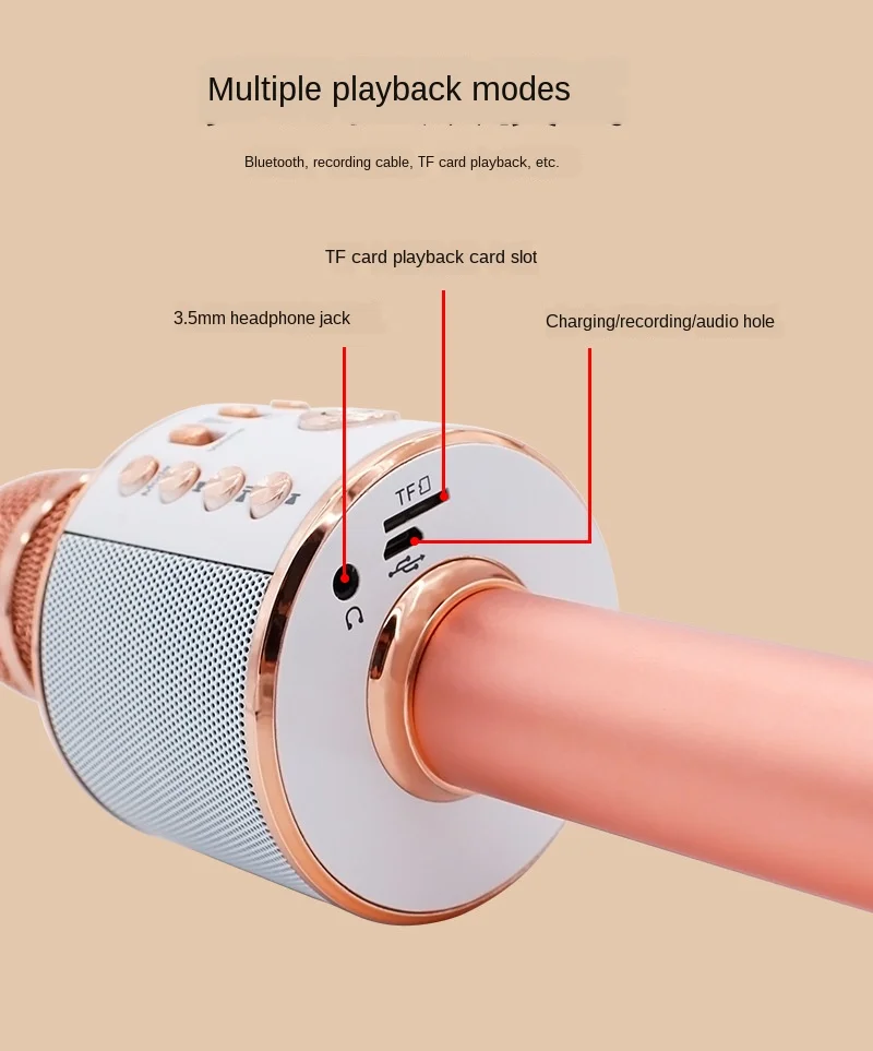 

Handheld capacitive microphone kge wireless Bluetooth microphone large diaphragm microphone audio integrated wireless microphone
