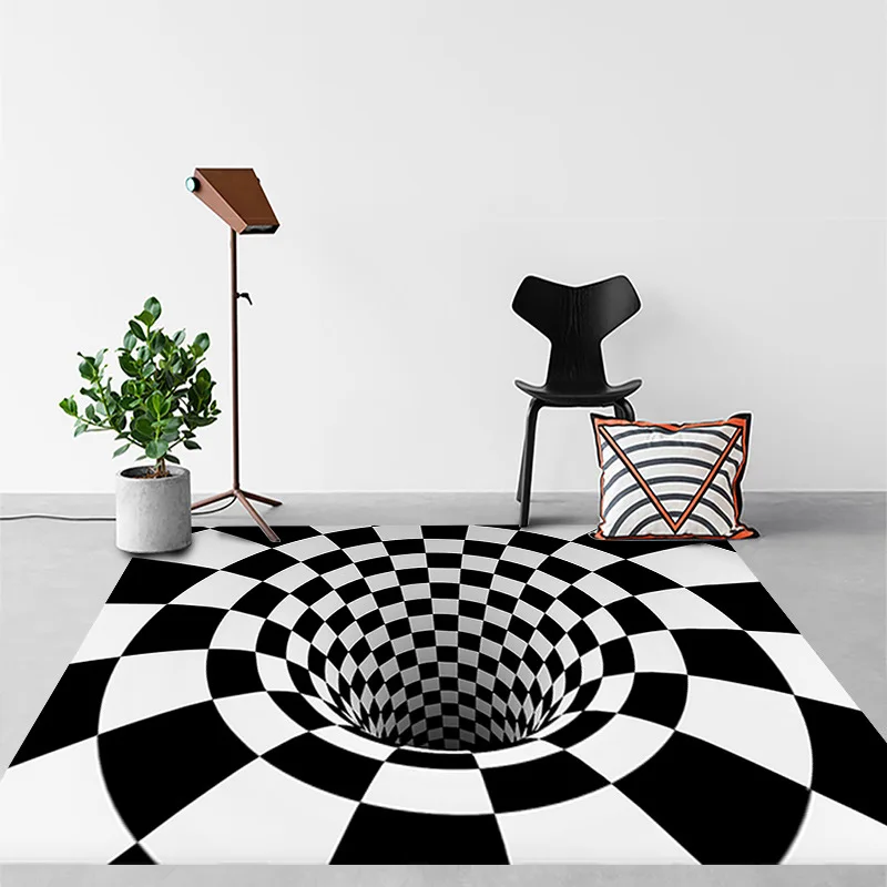 3D домашний Противоскользящий ковер трехмерный цветной коврик с стереовидением