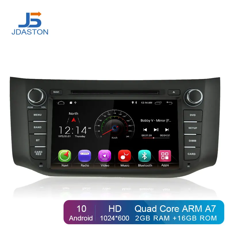 JDASTON Android 10 0 автомобильный DVD плеер для Nissan Sylphy Sentra 2012 2016 Pulsar мультимедийный GPS