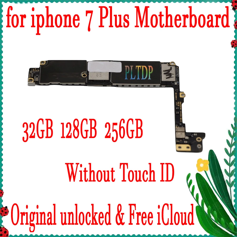 Заводская разблокированная материнская плата для iphone 7 Plus с/без Touch ID без iCloud P 100%