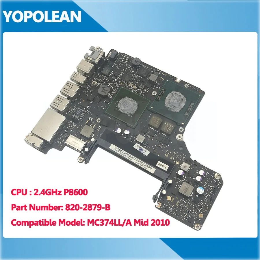 Полностью протестированная материнская плата 661-5559 для Macbook Pro 1" A1278 материнская плата 2,4 ГГц Core 2 Duo P8600 820-2879-B 2010 год