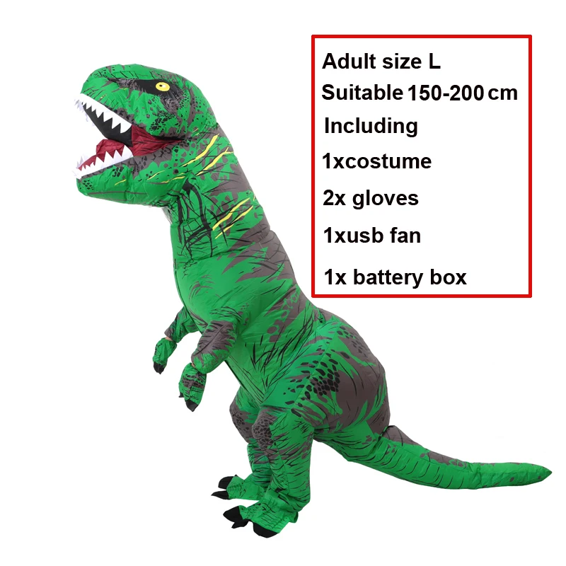 Надувной костюм T Rex рождественские костюмы одежда для динозавров Trex Забавный