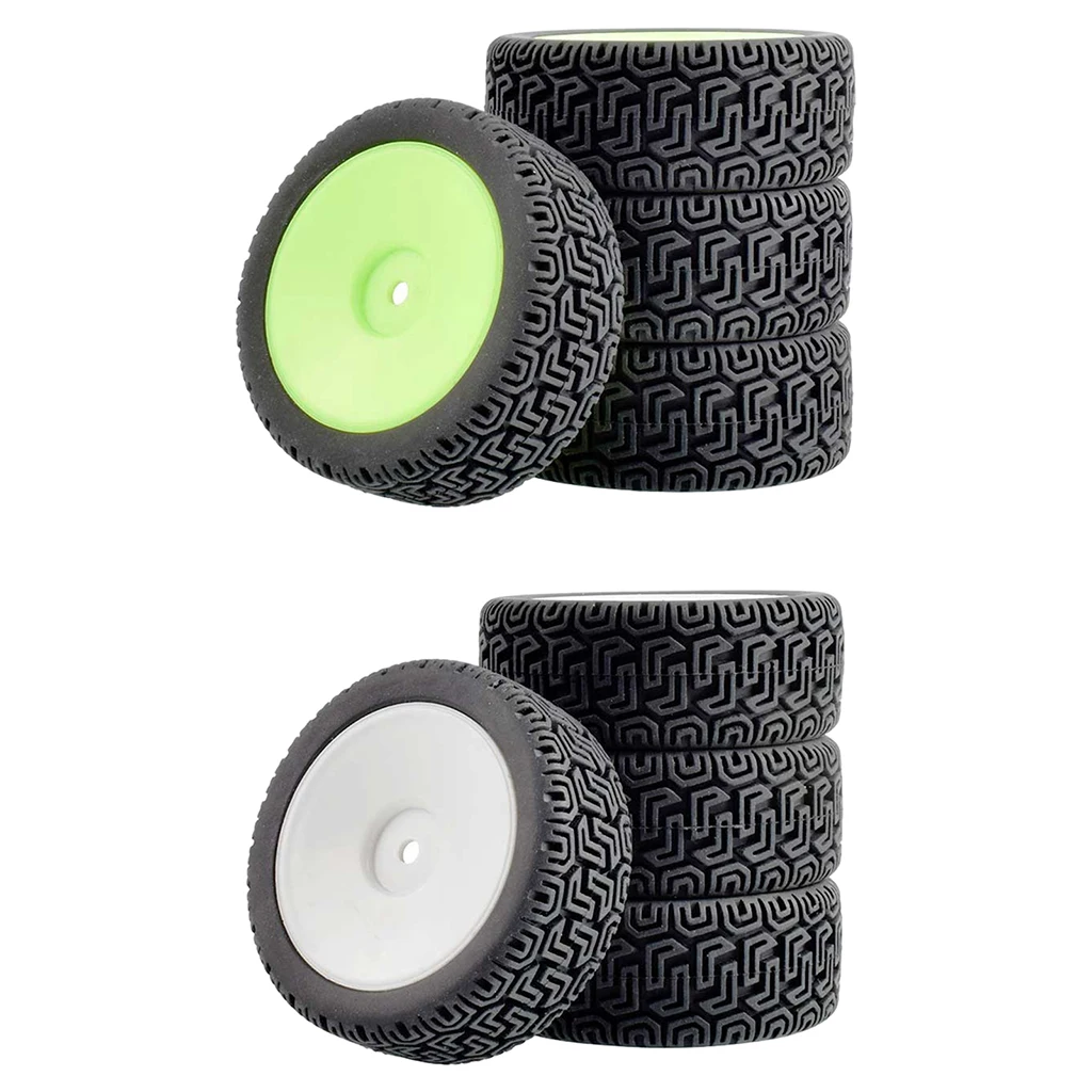 

4pcs RC Rubber Tires for WLtoys 144001 1/18 1/16 Model Buggy Car DIY Parts