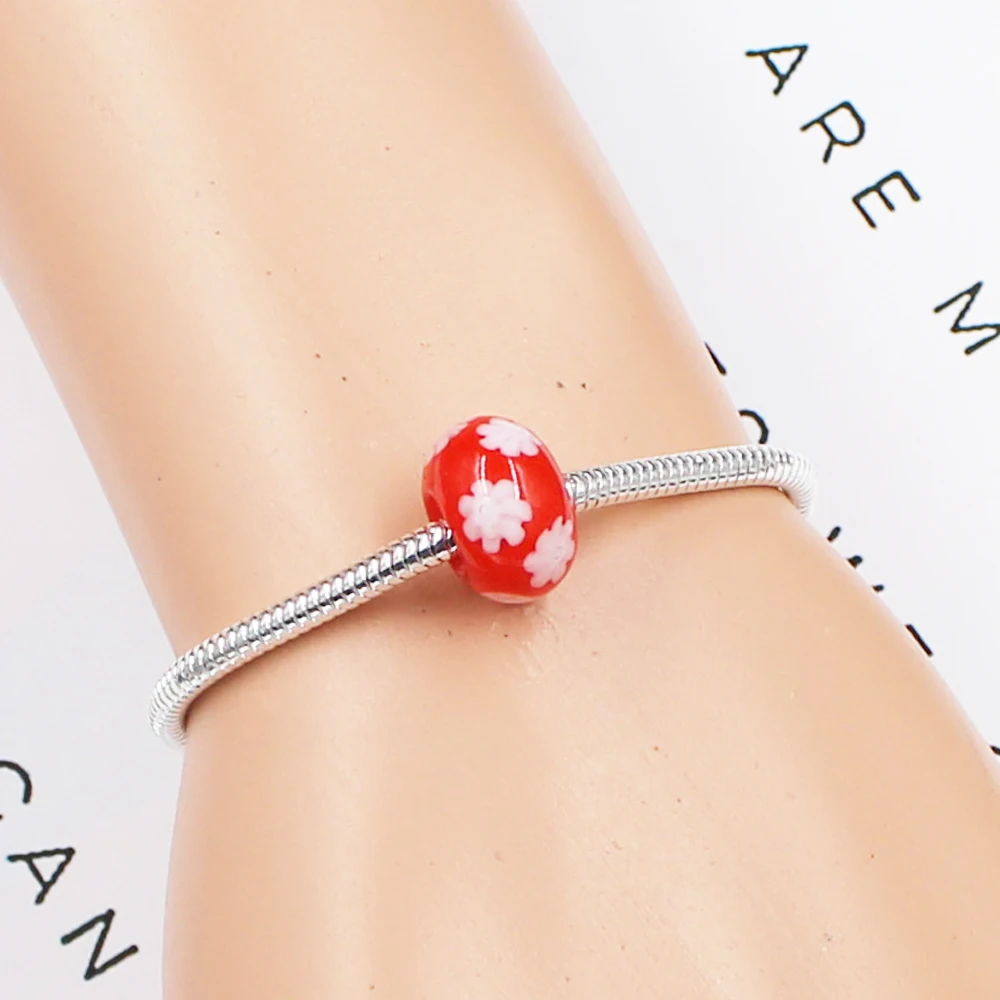 Женские очаровательные браслеты полукамень красная глазурь стеклянные бусины