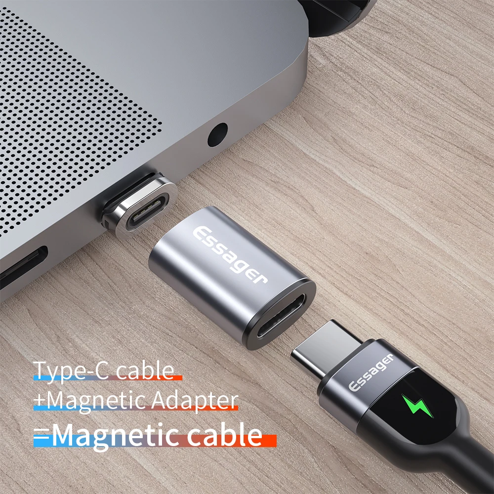 Магнитный usb адаптер Essager Type C Кабель с разъемом Мама микро папа и USB для iPhone