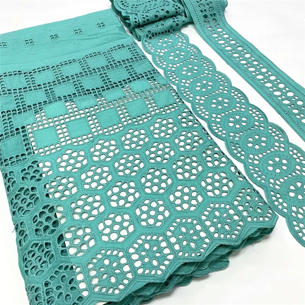 

5 Yard Swiss Voile Lace In Switzerland Plus 10 Yards Diy Lace Embroidery 100% Cotton Sewing Decoration African Lace Fabric S868