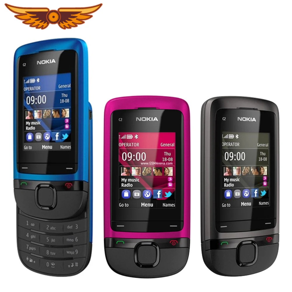 Добавить в Мои желания оригинальный Nokia C2 05 Новый Arrivial 2 0 дюйма 240x320 FM радио 860 мАч