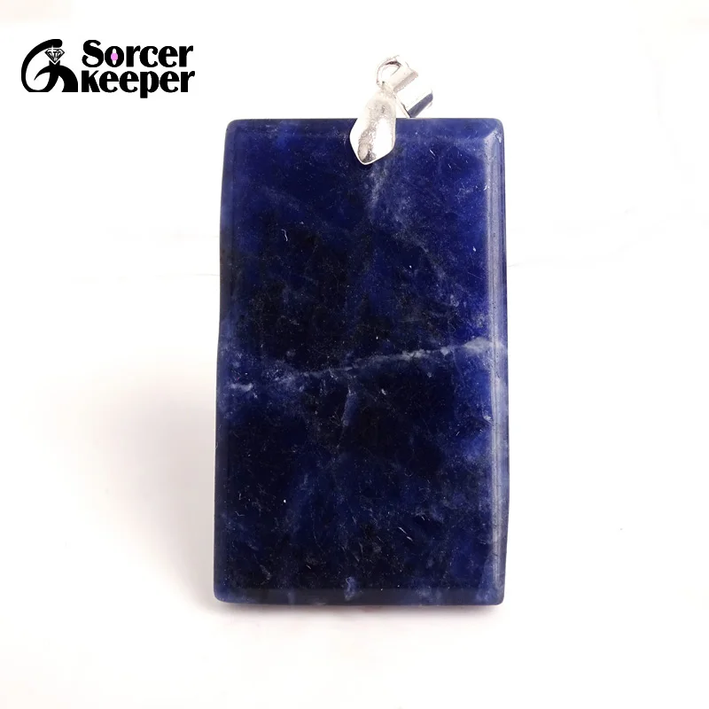 

Женские и мужские модные ювелирные подвески, ожерелье с цепочкой, оптовая продажа, голубой содалитовый бисер, кварцевые камни, Colares Femininos BC354