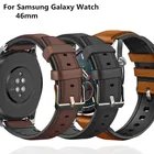 Ремешок кожаный для Samsung Gear S3, браслет для смарт-часов Huawei Watch GT GT2, Amazfit GTR 47 мм, 22 мм