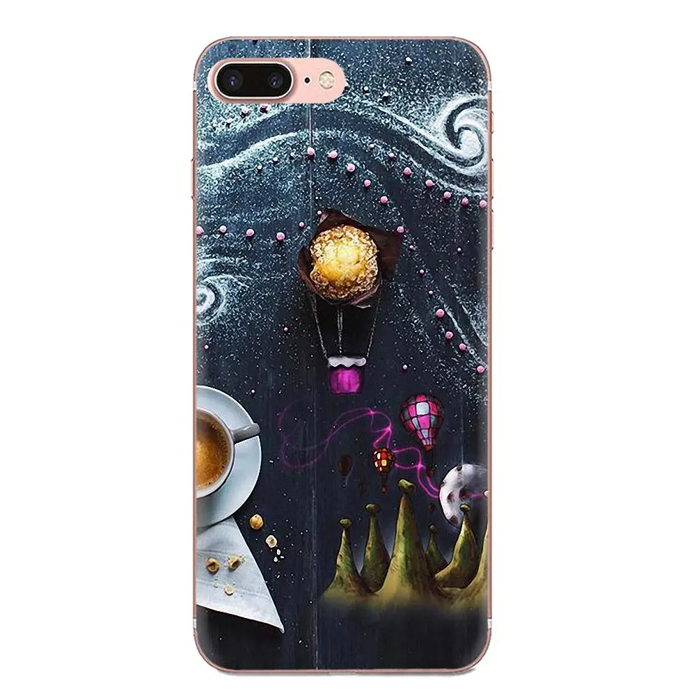 Кофе чашки девушка Еда с чертежной конструкцией чехол для телефона Huawei Honor 4C 5A 5C 5X6