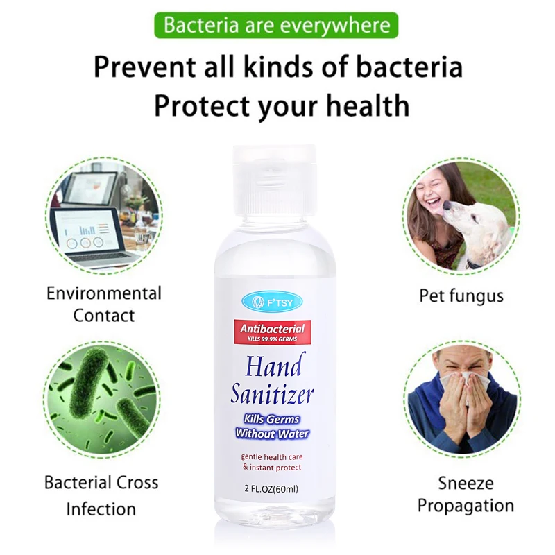 60 мл портативный Дезинфицирующий Гель для рук антибактериальный жидкий