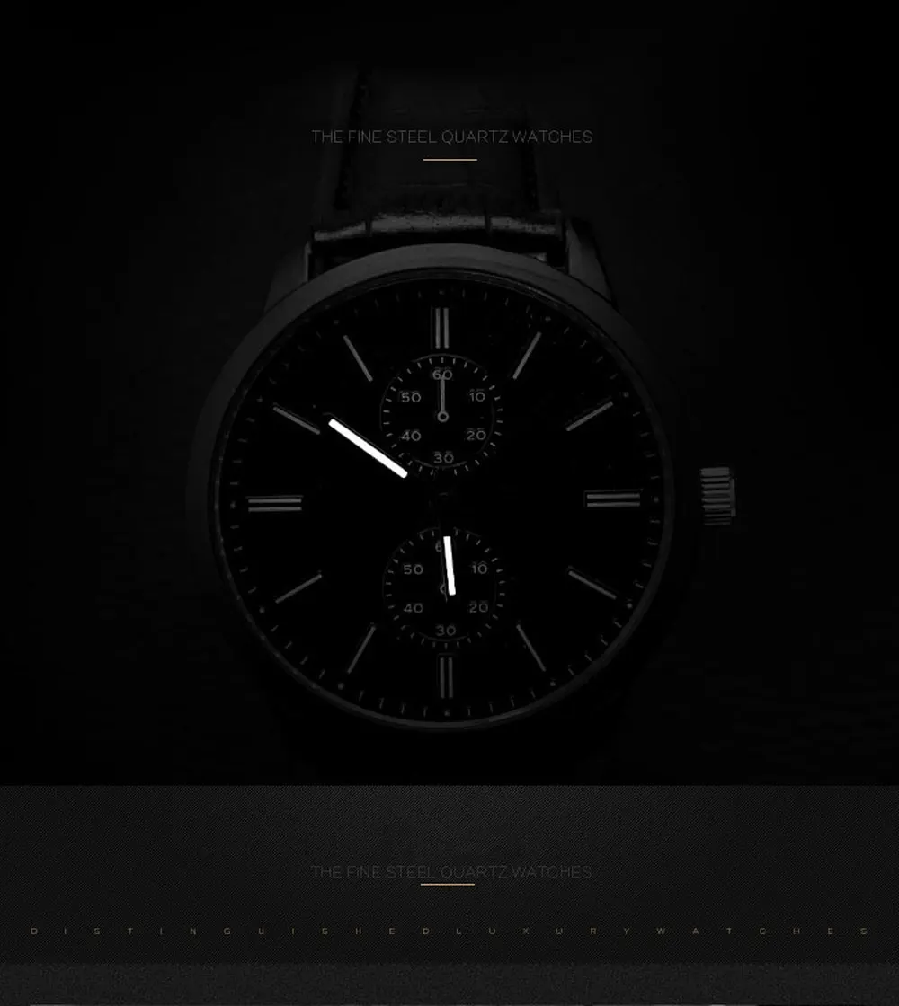 Relojes Hombre роскошные модные мужские Ультра тонкие кварцевые часы сапфировые
