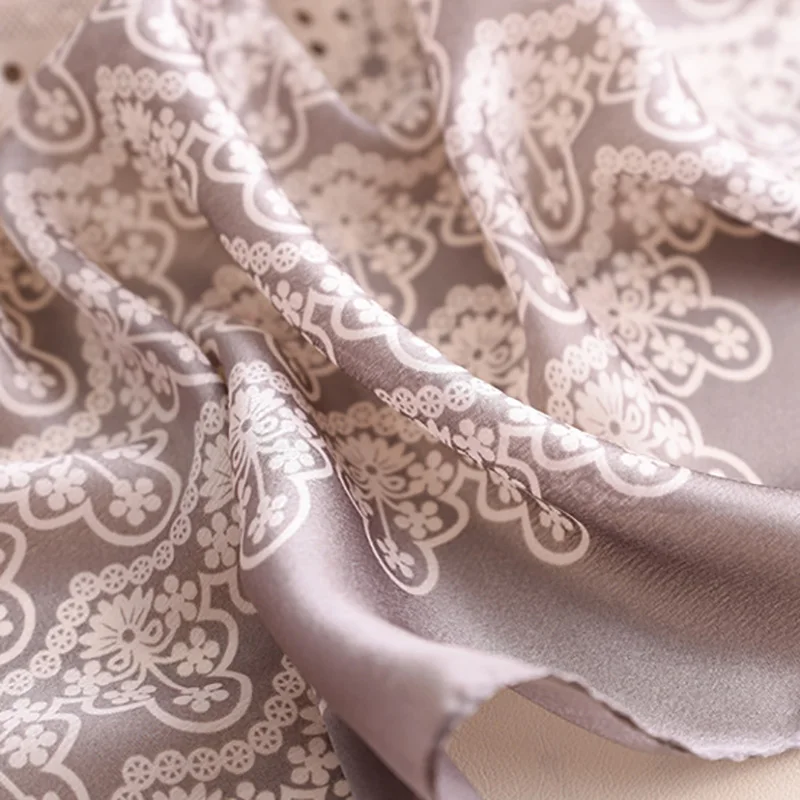 

Women Imitation Silk Scarf Traditional Print Shawls Office Lady Wraps Female Headscarf Beach Towel Beautiful Gift 90x180cm