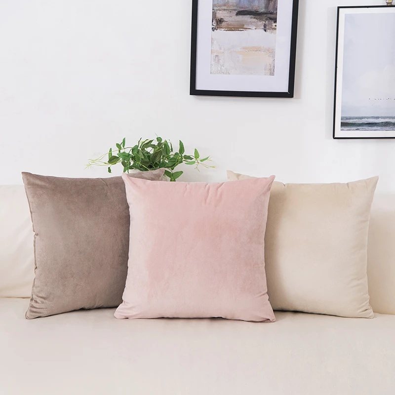 

1 шт. однотонный чехол для подушки роскошный удобный Бархатный Чехол для подушки Высокое качество декоративные Чехлы для подушки размера пл...