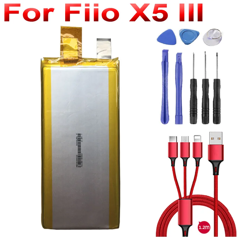 100% Новый аккумулятор для Fiio X5 III Gen 3 Player в наличии USB кабель набор
