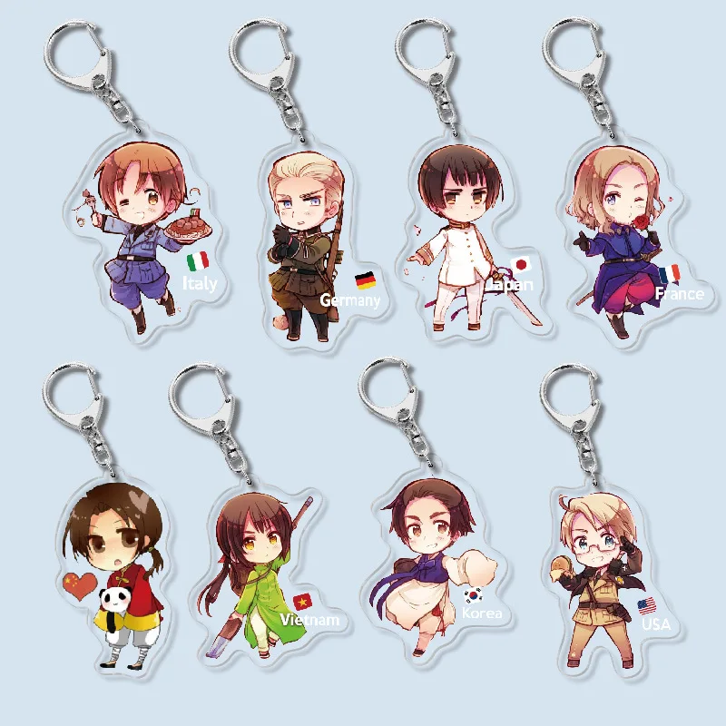 Брелок для ключей Hetalia Axis Powers акриловый Альфред F Jones Артур Киркланд APH аниме