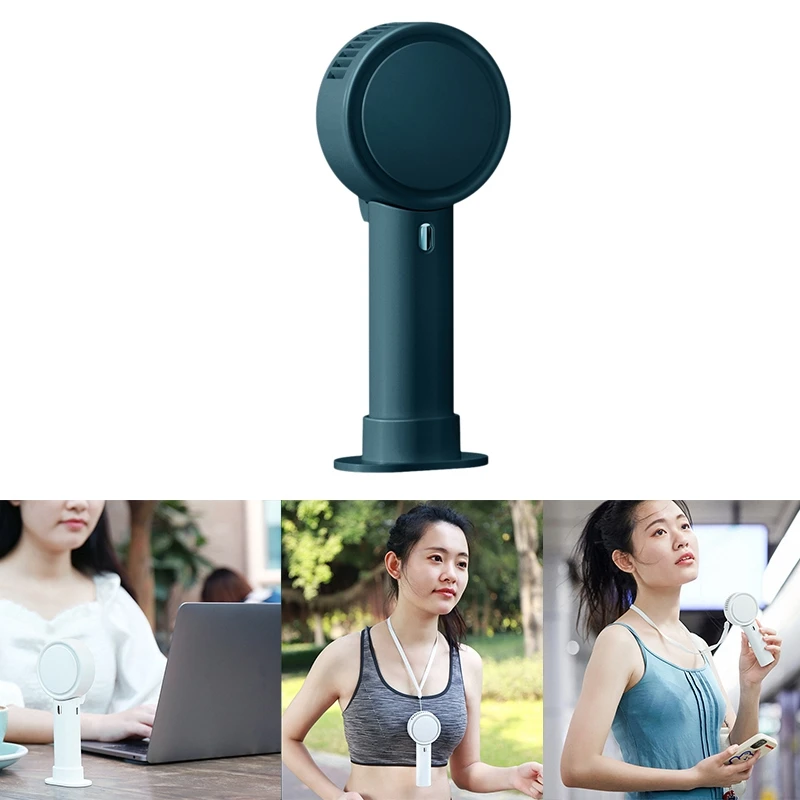 

USB Handheld Leafless Fan 1200Mah Personal Low Noise Rotatable Desktop
