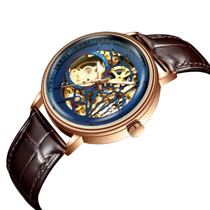 Biden мужские s часы Скелет автоматические механические для мужчин люксовый бренд