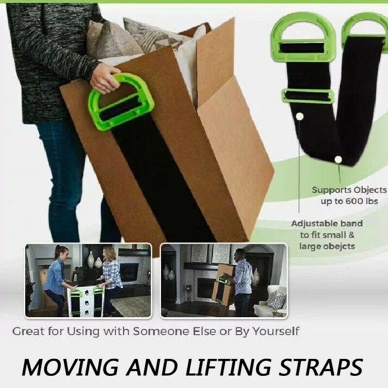 

The Adjustable Moving And Lifting Straps For Furniture Boxes Mattress green Straps Team Straps Mover Easier Conveying